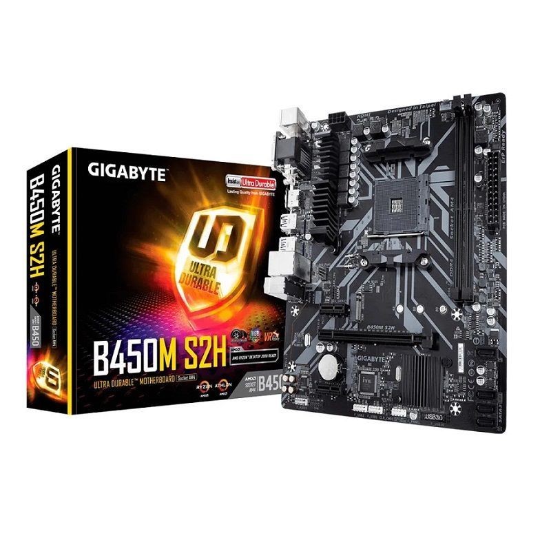 md5-10b104fed32d0cdf3f62b2a389bbdd9e Placa Mae Gigabyte B450M S2H Amd Ryzen Am4 Matx M.2 Nvme Vga Hdmi Dvi - Imagem 1