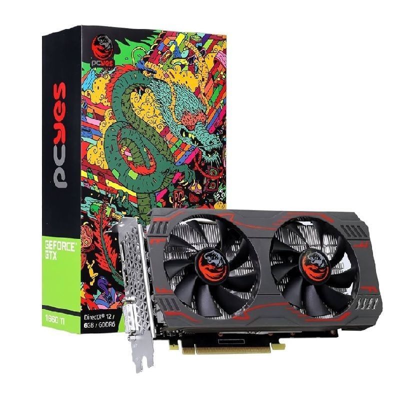 md5-40c8291f9eb1d8f476d813547cc87ea3 Placa De Video Pcyes 6Gb Nvidia Geforce Gtx 1660 Ti Gddr6 192Bits Pvgtx1660Ti6Gbpt - Imagem 1