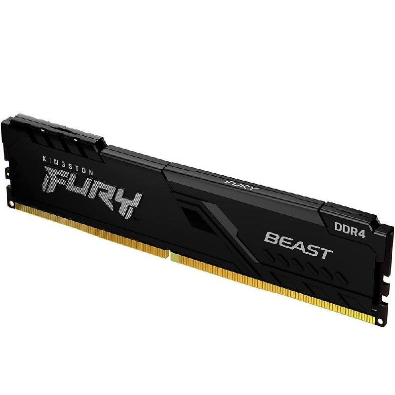 md5-758f0fd6a5d8f99de2b46056fe1a1533 Memoria Kingston Pc 32Gb 3200U Ddr4 Fury Beast Black Kf432C16Bb/32 - Imagem 1