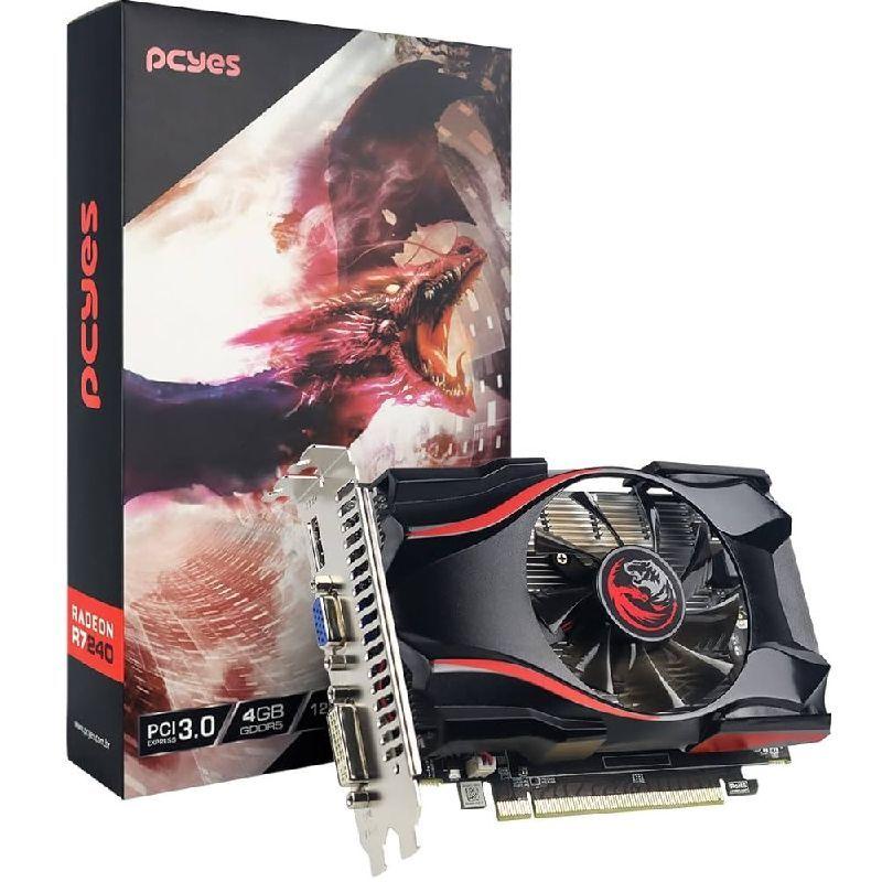 md5-69263dcd76d2b861fce873443ddcfb23 Placa De Video Pcyes 4Gb Gpu Amd Radeon R7 240 Gddr5 128 Bit - Pvr2404Gbr5128 - Imagem 1