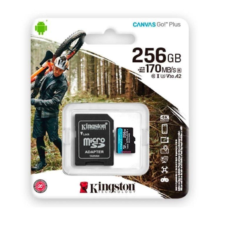 md5-535F29B3E9778F32B168D39700C5CCD1 Cartao De Memoria Kingston 256Gb Canvas Go Plus C/Adap Sdcg3/256G* - Imagem 1