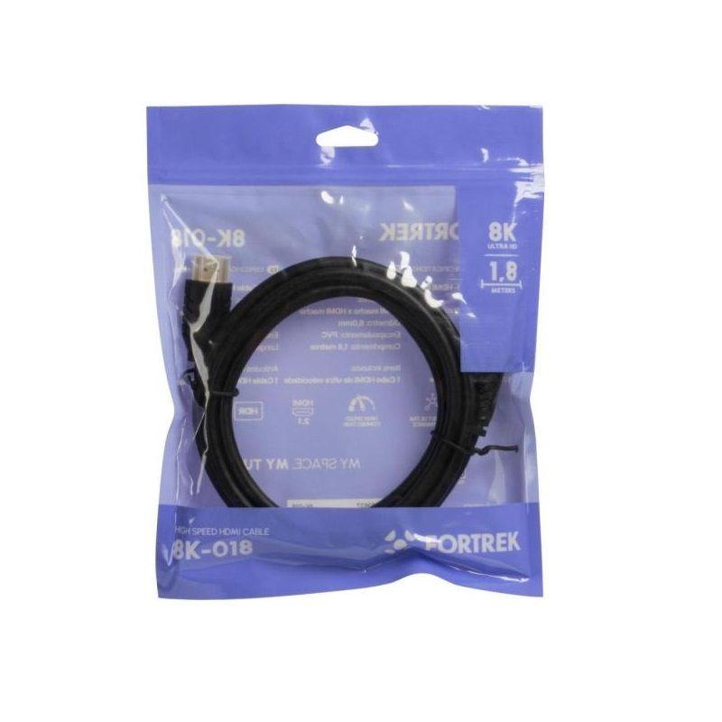 md5-2BF5F9162462944AE4D932319600F756 Cabo Fortrek Hdmi 1,8 Metros 2.1 8K 8K-018 - Imagem 1