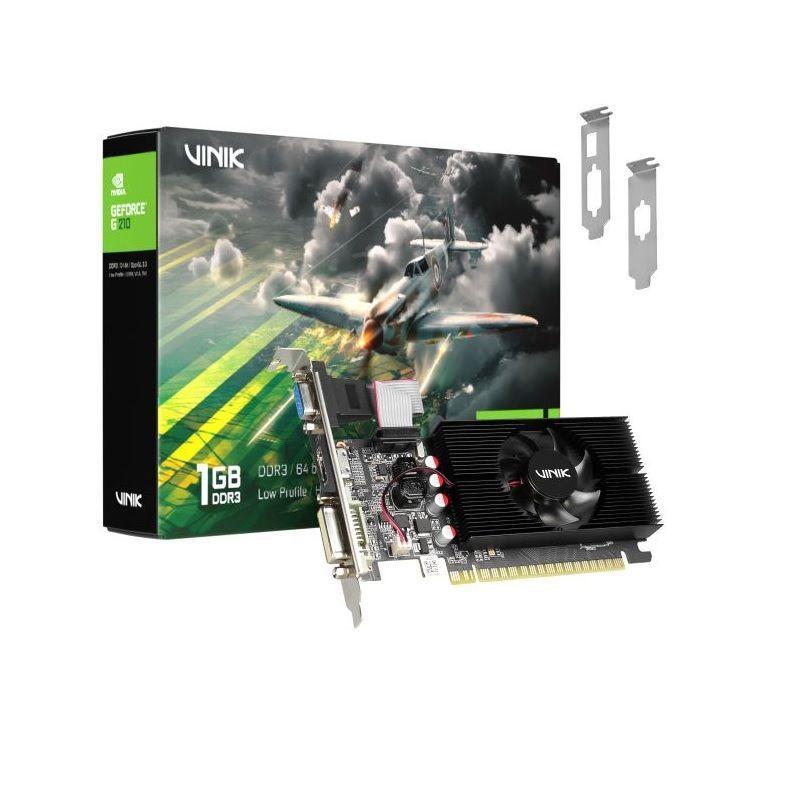 md5-87681CE3783F74505968BDDD3C36E641 Placa De Video Vinik 1Gb Gt 210 Ddr3 64Bit Low Profile Fan Gpuvk2101Gblp - Imagem 1