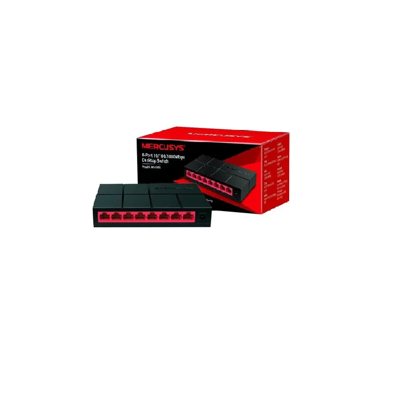 md5-C88160E4E5823AB2426008A45E55092F Switch Mercusys 8 Portas Giga Lan 10/100/1000 Ms108G(Br) - Imagem 1