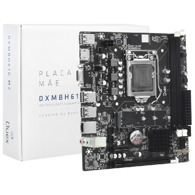 md5-B147381173C497CEFB96932BC2B10EB1 Placa Mae Duex Dxmbh61S M2 Lga1155 (Intel) Ddr3 - Imagem 1