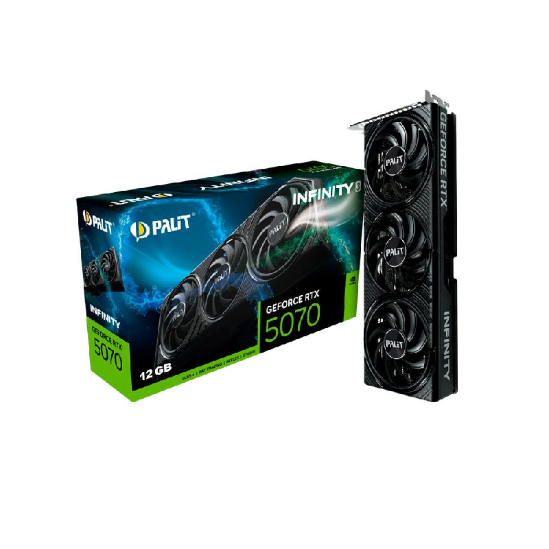 md5-E0C8323F27A862F89183D474E9EC7B65 Placa De Video Nvidia 12Gb Ddr7 192Bitz 5070 Infinity 3 Gforce Ne75070019K9-Gb2050S - Imagem 1