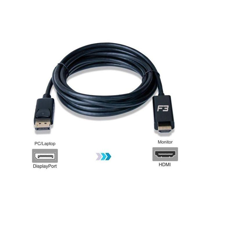 md5-390A31AEC3A5AC3401D26AF28FCE72B9 Cabo F3 Conversor Displayport Para Hdmi 1.8 M Jc-Cb-Dmi18 - Imagem 1