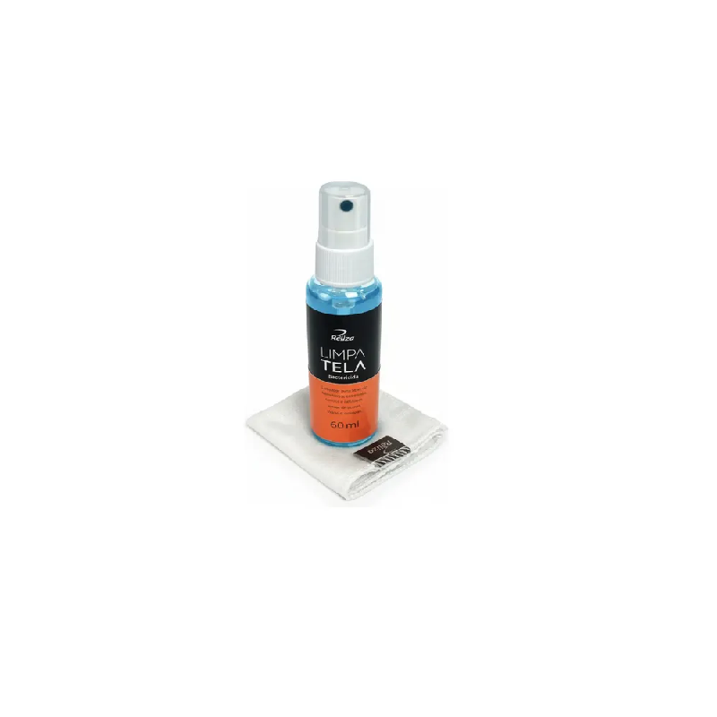 md5-79fc6eaeb5fc291aab943f2ed93ce7db Limpeza Reliza Kit Limpa Telas E Lentes Antibacterias 60Ml C/ Flanela - Imagem 1