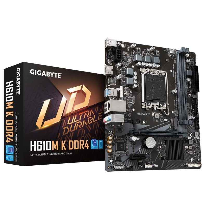 md5-f48e73516d7f194d092edac38d673ff2 Placa Mae Gigabyte H610M K Ddr4 Lga 1700 M.2 - Imagem 1