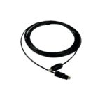 Cabo Generico Fibra Otica 1+1 Toslink Preto 3 Metros