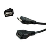 Cabo Up Usb Femea P/ V8 Femea E V8 Macho Ref. Fy-00912