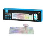 Teclado Hoopson Kit + Mouse Gamer Rgb Branco Tpc-096Kb