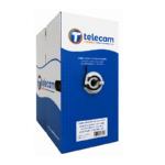 Cabo De Rede Telecam Cat 5E U/Utp Int/Ext 4P 24Awg 305M 100% Cobre Preto
