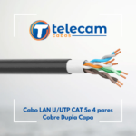 Cabo De Rede Telecam Cat 5E U/Utp Int/Ext 4P 24Awg 305M 100% Cobre Preto - Imagem 2