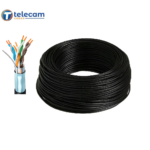 Cabo De Rede Telecam Blindado Cat 5E 100 Mts C/ Dreno 4Px24Awg 100% Cobre Preto - Imagem 2
