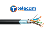 Cabo De Rede Telecam Blindado+ Dreno 4Px24Awg 100% Cobre Rolo 300M Preto - Imagem 2