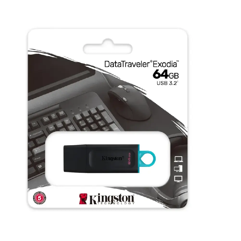 md5-5969072e363e8f4f64c1ed32526b0b9b Pen Drive Kingston 64Gb Datatraveler Exodia Usb 3.2 Dtx/64Gb - Imagem 1